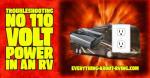 Troubleshooting no 110-volt Power in RV