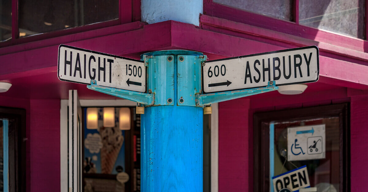San Francisco Haight Ashbury Street Sign