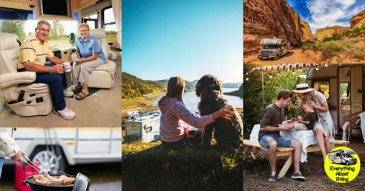 Different people in their RVs enjoying the RVing Lifestyle