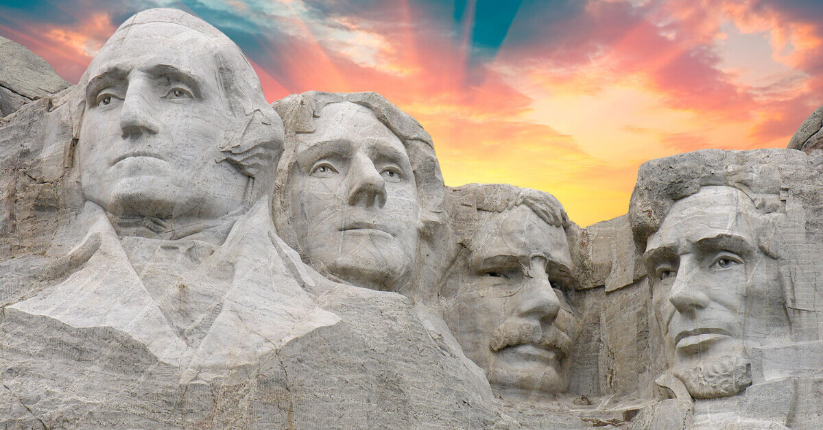 Sunrise at Mount Rushmore