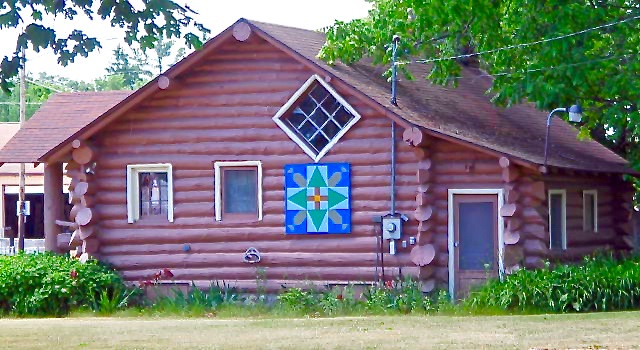 Log Cabin on Alcona County Quilt Trail