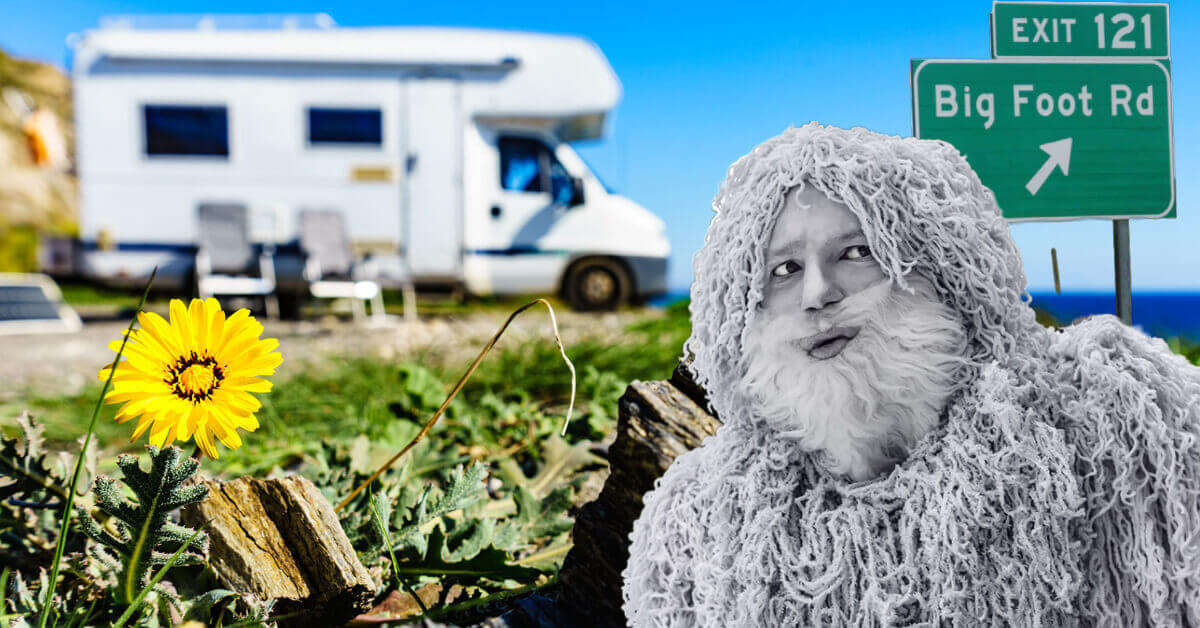 Big Foot enjoying springtime RVing