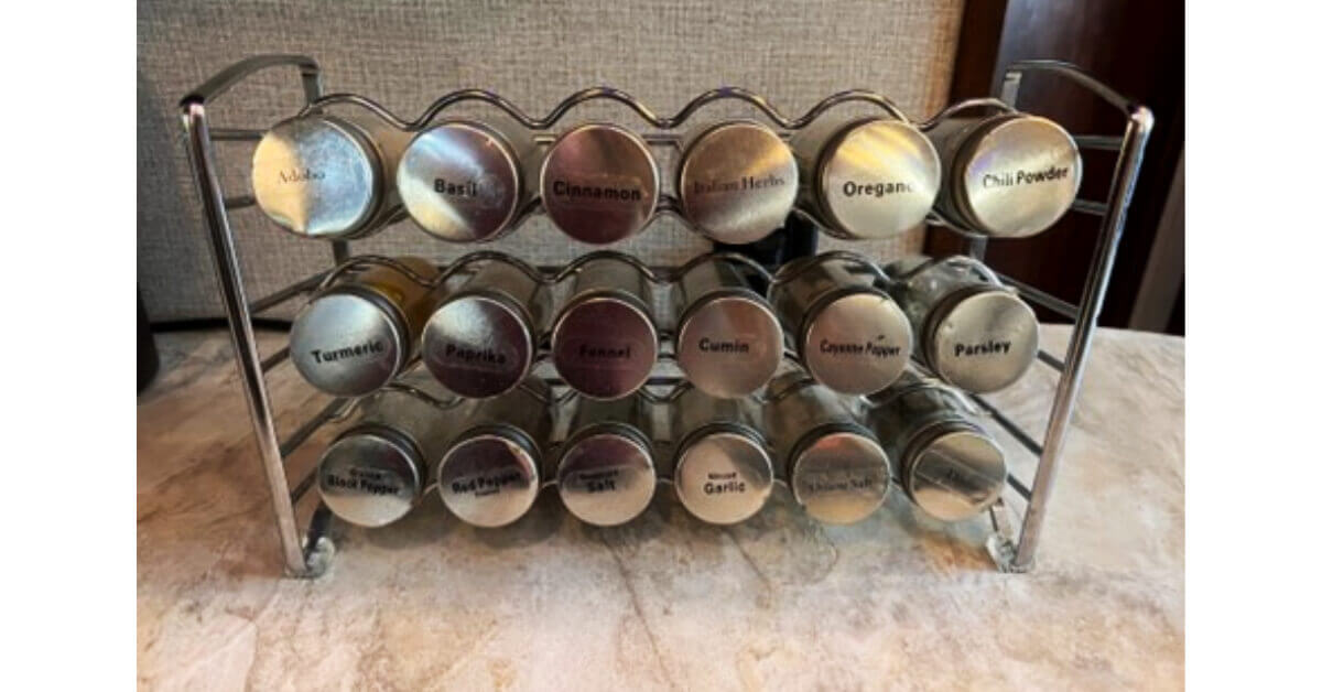 A Rack of Spice Jars