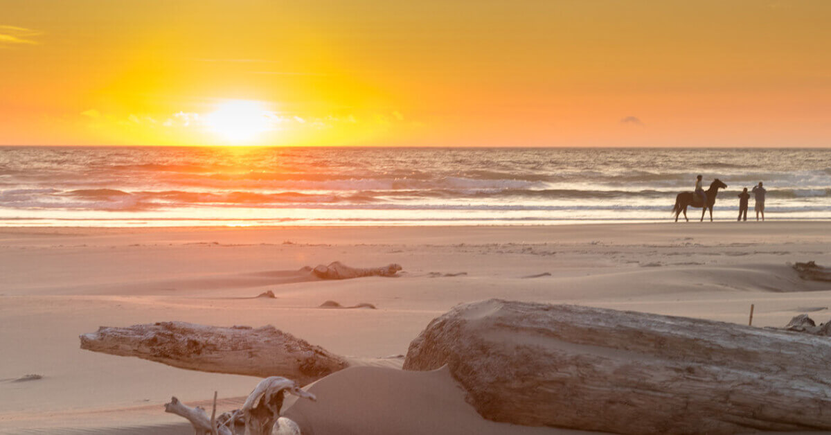 Sunset at Oregon's Nehalem Bay State Park