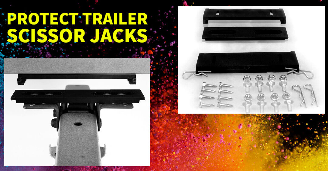 This is the SAVEAJACK accessory that protects your RV's trailer scissor jacks from getting damaged