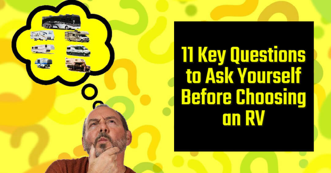 A man thinking about what type of RV he should buy for his family, so they can start their RVing Adventures.