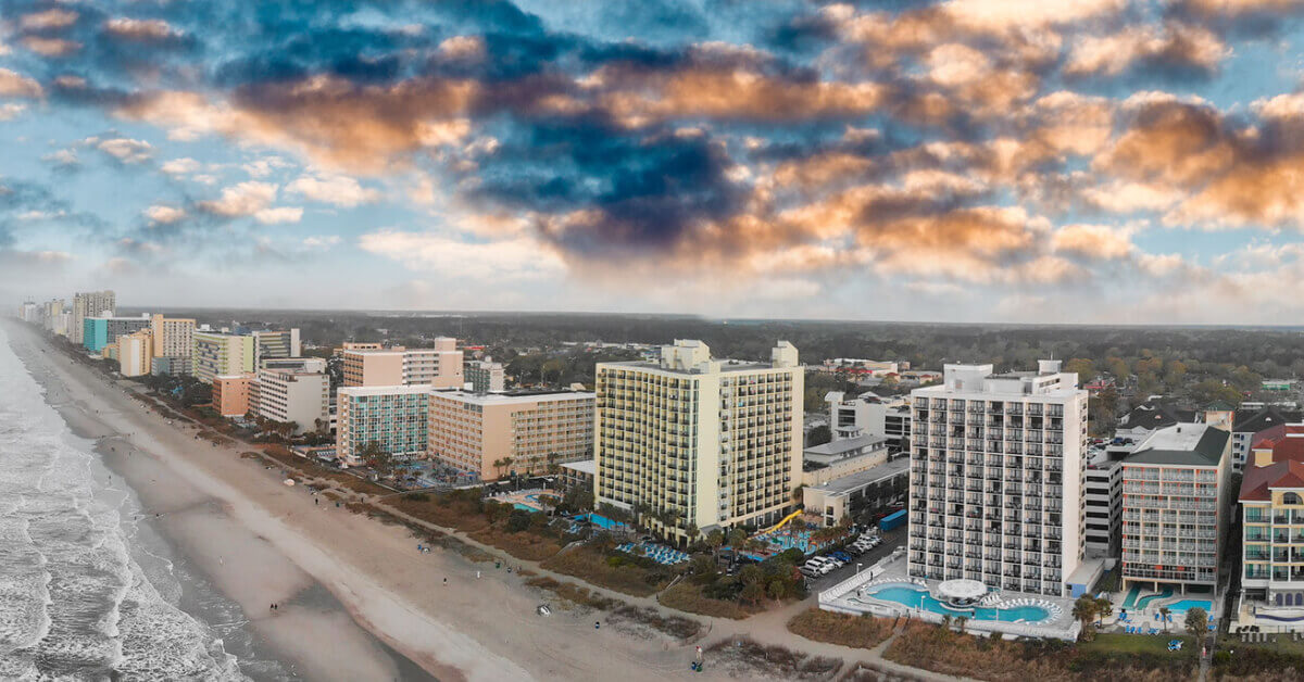 Aerial view of Myrtle Beach