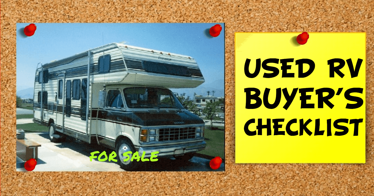 Whether you are buying a used RV from a private party, auction or from a reputable dealer, you still have to completely inspect it.