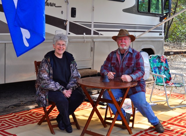 Mike and Diane Celebrating Valentines Day in Camp
