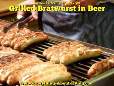 Grilled Bratwurst in Beer