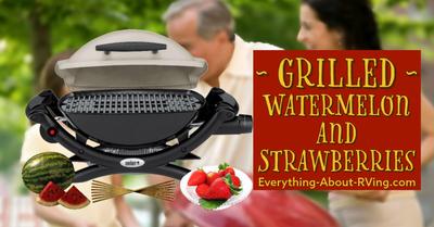 Grilled Watermelon and Strawberries 