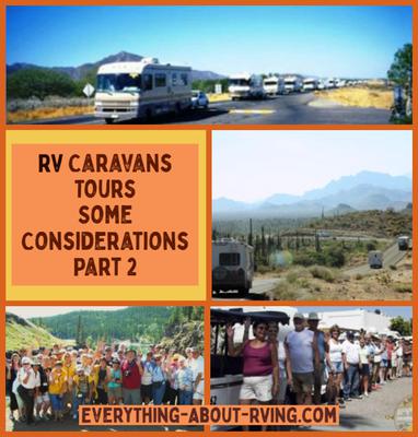 RV Caravans Tours-Some Considerations - Part 2
