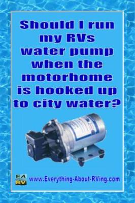 Can i run my water pump while connected to city water?