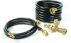 Camco 59103 Propane Brass Tee with 3 Ports and 12' Hose