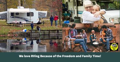 We love RVing Because of the Freedom and Family Time!