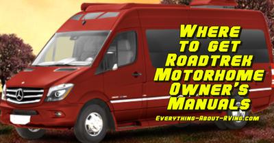 Where to get Roadtrek Motorhome Owner's Manuals